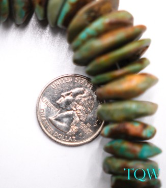 Coin Turquoise Graduated Beads - 9-26 MM - TQ-04