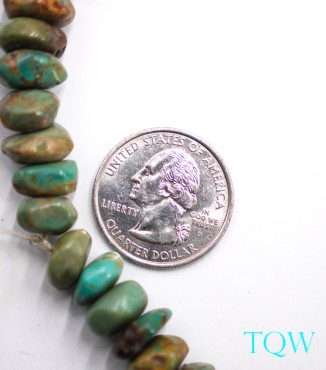 Coin Turquoise Graduated Beads - 9-26 MM - TQ-04
