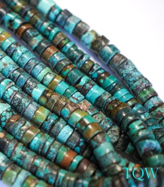 Heishi Turquoise - Green Blue - 12 mm - 02-02-01