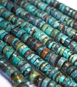 Heishi Turquoise - Green Blue -12 mm - 02-02-02