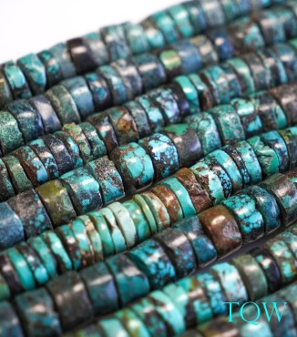 Heishi Turquoise - Green Blue -12 mm - 02-02-02