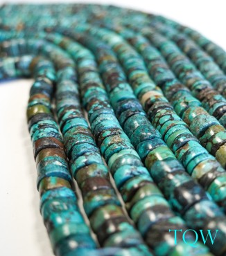 Heishi Turquoise - Green Blue -12 mm - 02-02-02