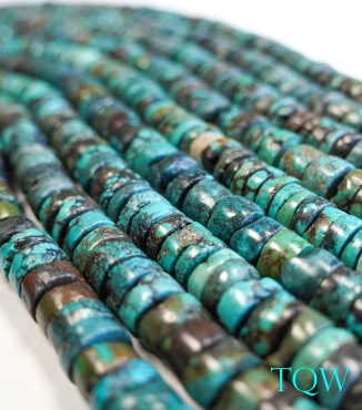 Heishi Turquoise - Green Blue -12 mm - 02-02-02