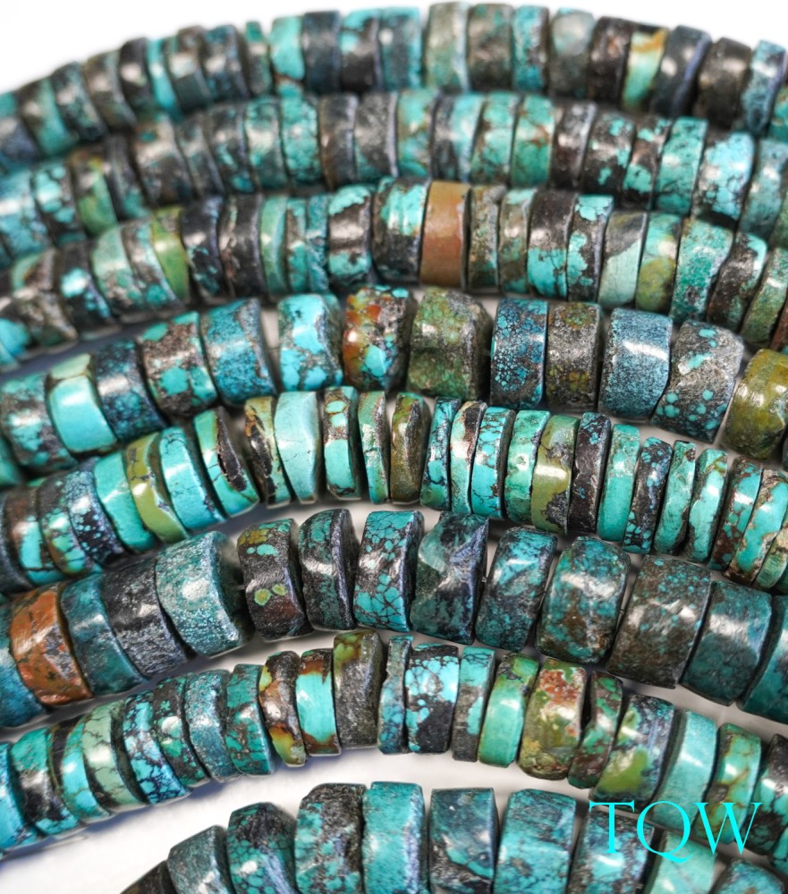 Heishi Turquoise - Green Blue -12 mm - 02-02-02