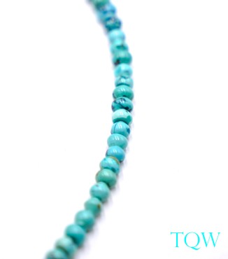 Old Vintage Rondelle Turquoise - Blue Green - 5 mm - 05-08-02