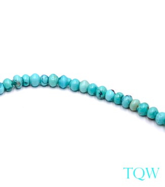 Old Vintage Rondelle Turquoise - Blue Green - 5 mm - 05-08-02
