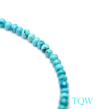 Old Vintage Rondelle Turquoise - Blue Green - 5 mm - 05-08-02