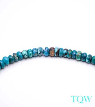 Old Vintage Rondelle Turquoise - Blue Green - 5 mm - 05-08-04