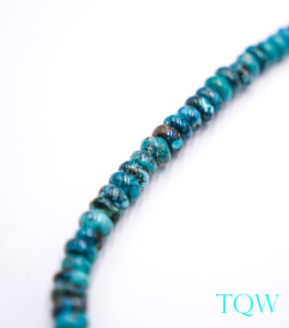 Old Vintage Rondelle Turquoise - Blue Green - 5 mm - 05-08-04