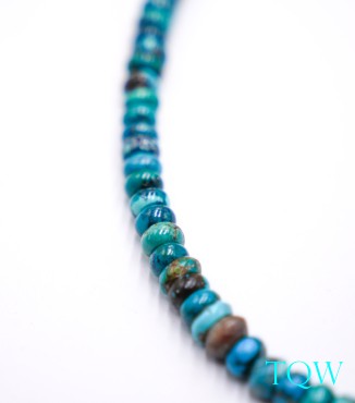 Old Vintage Rondelle Turquoise - Blue Green - 5 mm - 05-08-04