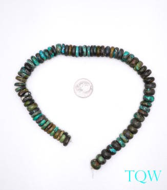 Rondelle Turquoise - Green Blue - 13 mm - 01-04-02