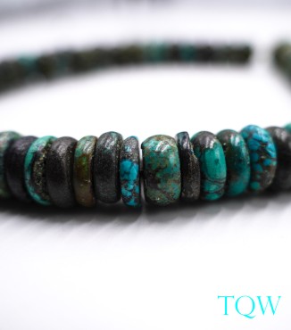Rondelle Turquoise - Green Blue - 13 mm - 01-04-02
