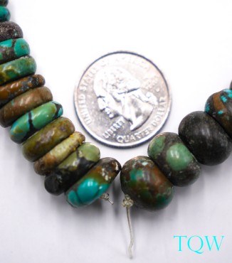 Rondelle Turquoise - Green Blue - 13 mm - 01-04-02