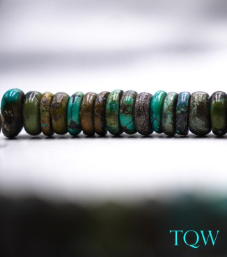 Rondelle Turquoise - Green Blue - 13 mm - 01-04-02