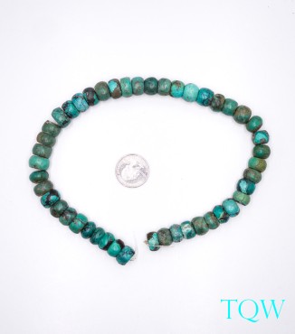 Rondelle Turquoise - Blue Green - 12 mm - 01-04-03
