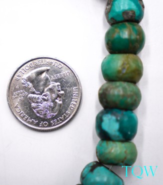 Rondelle Turquoise - Blue Green - 12 mm - 01-04-03