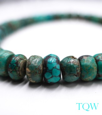 Rondelle Turquoise - Blue Green - 12 mm - 01-04-03