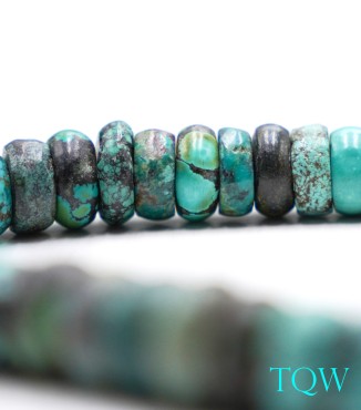 Rondelle Turquoise - Blue Green - 12 x 12 mm - 01-04-08