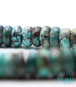 Rondelle Turquoise - Blue Green - 12 x 12 mm - 01-04-08