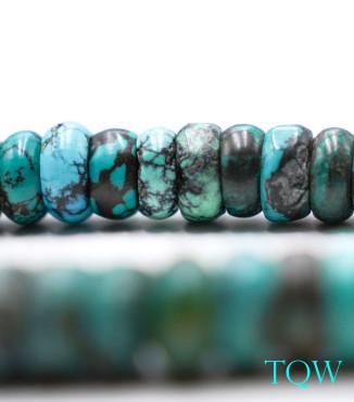 Rondelle Turquoise - Blue Green - 12 x 12 mm - 01-04-08