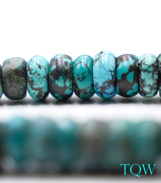 Rondelle Turquoise - Blue Green - 12 x 12 mm - 01-04-08