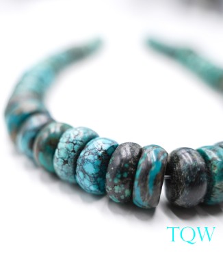 Rondelle Turquoise - Blue Green - 12 x 12 mm - 01-04-08