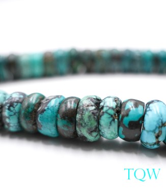 Rondelle Turquoise - Blue Green - 12 x 12 mm - 01-04-08