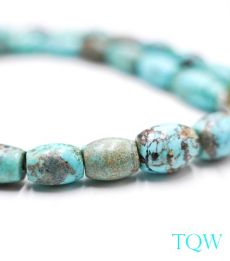 Graduated Barrel Turquoise - Blue / Brown - 01-04-09