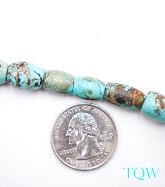 Graduated Barrel Turquoise - Blue / Brown - 01-04-09