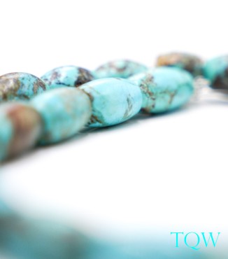 Graduated Barrel Turquoise - Blue / Brown - 01-04-09