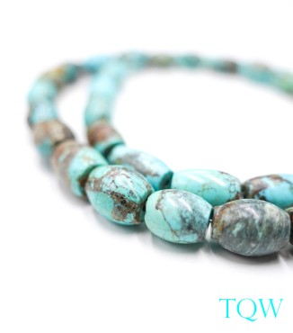 Graduated Barrel Turquoise - Blue / Brown - 01-04-09