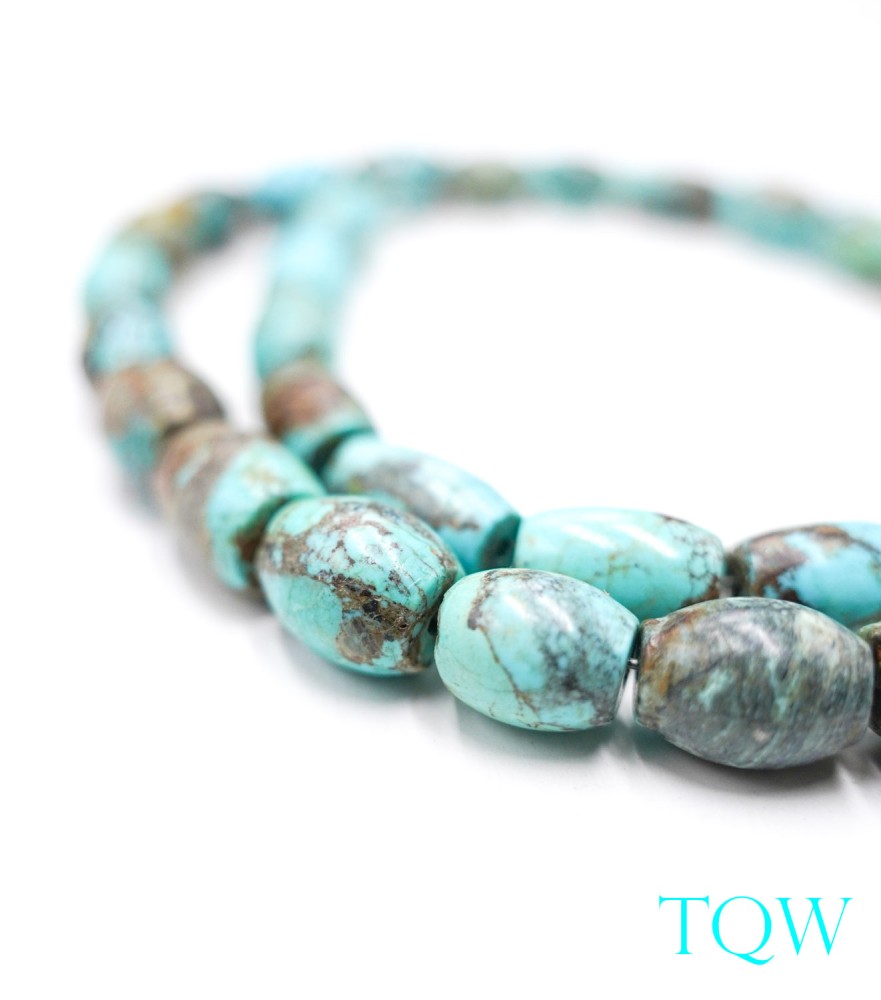 Graduated Barrel Turquoise - Blue / Brown - 01-04-09