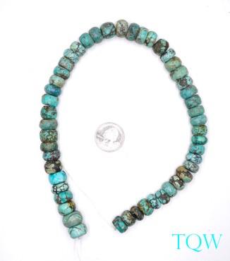 Rondelle Turquoise - Blue Green - 13 mm - 01-04-11