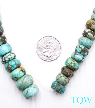 Rondelle Turquoise - Blue Green - 13 mm - 01-04-11
