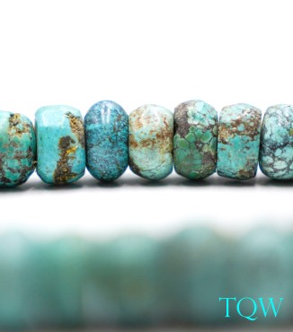 Rondelle Turquoise - Blue Green - 13 mm - 01-04-11