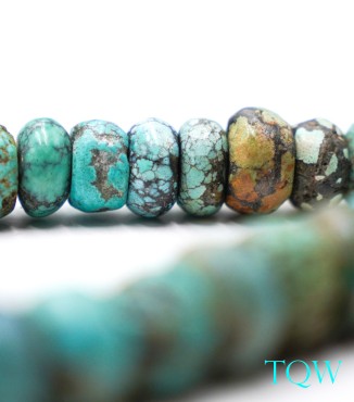 Rondelle Turquoise - Blue Green - 13 mm - 01-04-11