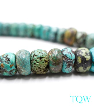 Rondelle Turquoise - Blue Green - 13 mm - 01-04-11