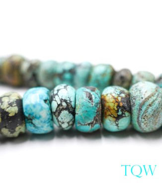 Rondelle Turquoise - Blue Green - 13 mm - 01-04-11