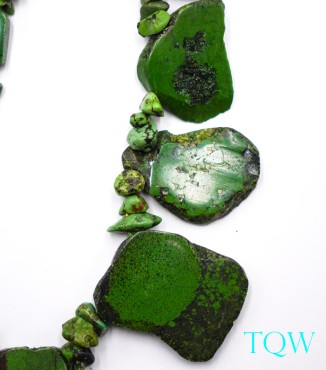 Forest Green Turquoise Slab with Nuggets - Medium - 01-05-02