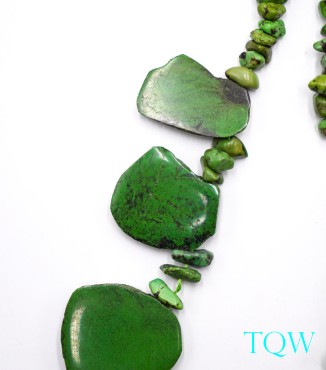 Forest Green Turquoise Slab with Nuggets - Medium - 01-05-02
