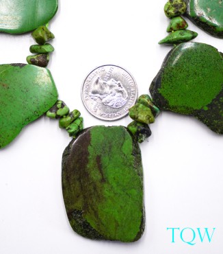 Forest Green Turquoise Slab with Nuggets - Medium - 01-05-02