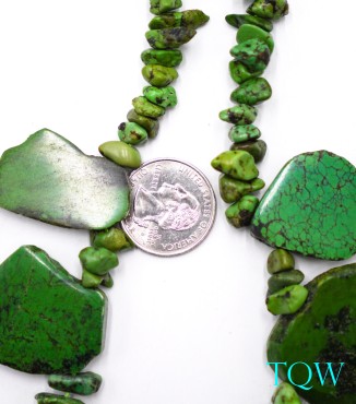 Forest Green Turquoise Slab with Nuggets - Medium - 01-05-02