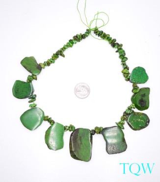 Forest Green Turquoise Slab with Nuggets - Medium - 01-05-02