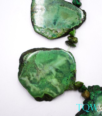 Forest Green Turquoise Slab with Nuggets - Medium - 01-05-09