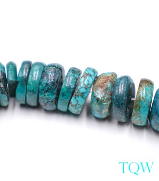 Large Graduated Rondelle Turquoise - Blue Green - 20-28 mm - 05-08-11