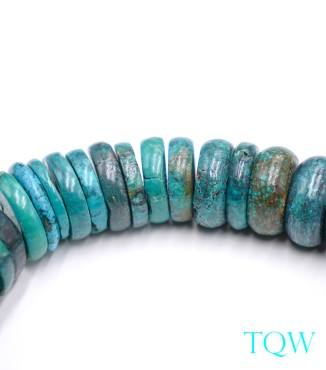 Large Graduated Rondelle Turquoise - Blue Green - 20-28 mm - 05-08-11