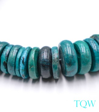Large Graduated Rondelle Turquoise - Blue Green - 20-28 mm - 05-08-11