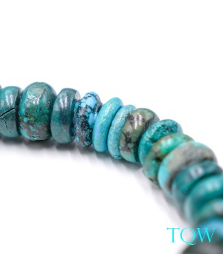 Large Rondelle Turquoise - Blue Green - 16 mm - 05-08-12