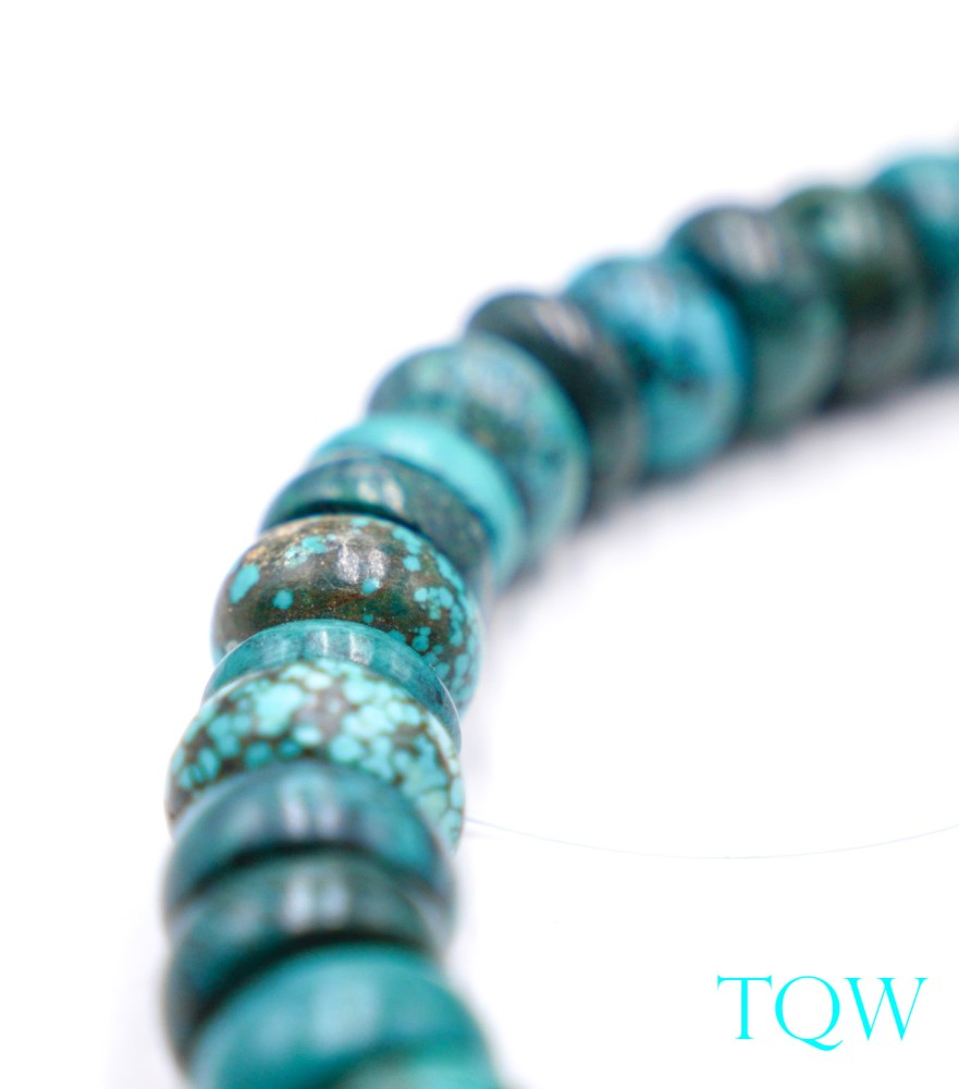 Large Rondelle Turquoise - Blue Green - 16 mm - 05-08-12