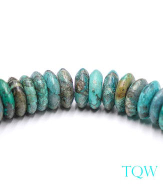 Large Rondelle Turquoise - Green Blue - 17 mm - 05-08-13